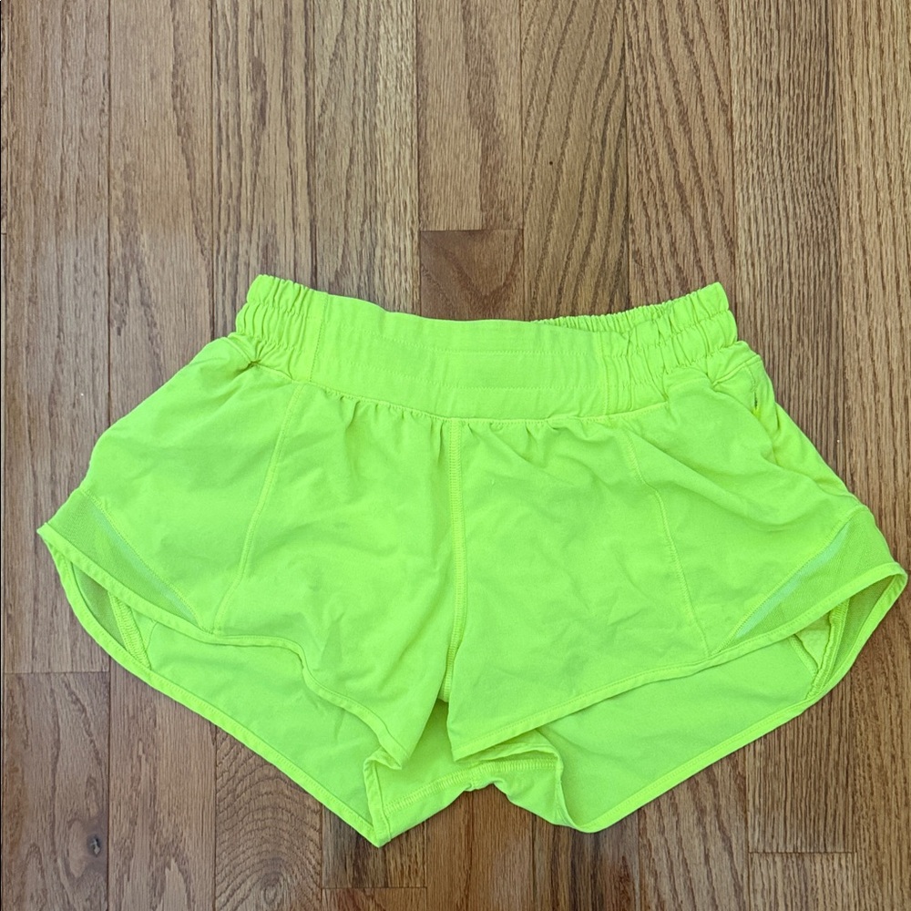 Lululemon Athletica Neon Green Women's Athletic Shorts